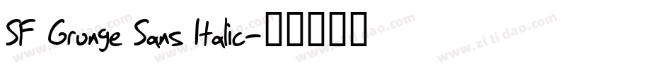 SF Grunge Sans Italic字体转换